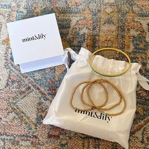 Mint & Lily Gold Bracelet Set